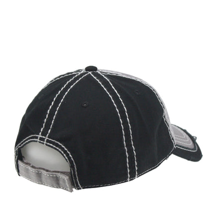 Washed Cotton distressed Heavy Stitching Adjustable Dad Hat Baseball Cap