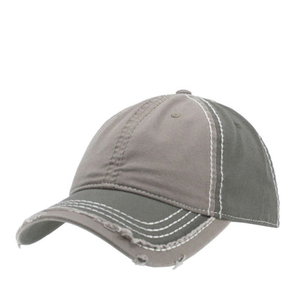 Washed Cotton distressed Heavy Stitching Adjustable Dad Hat Baseball Cap