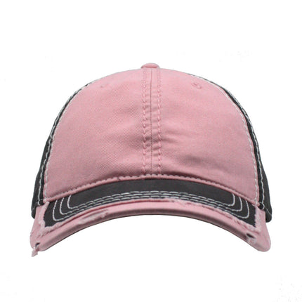 Washed Cotton distressed Heavy Stitching Adjustable Dad Hat Baseball Cap