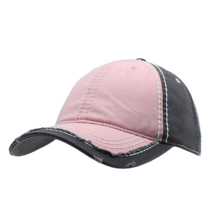 Washed Cotton distressed Heavy Stitching Adjustable Dad Hat Baseball Cap