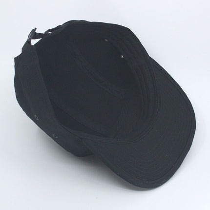 Solid Cotton Twill Square Flat Brim Adjustable 5 Panel Camper Cap