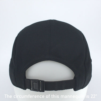 Solid Cotton Twill Square Flat Brim Adjustable 5 Panel Camper Cap
