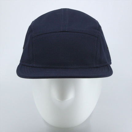 Solid Cotton Twill Square Flat Brim Adjustable 5 Panel Camper Cap