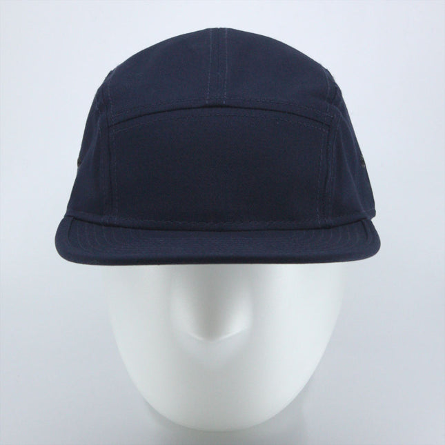 Solid Cotton Twill Square Flat Brim Adjustable 5 Panel Camper Cap