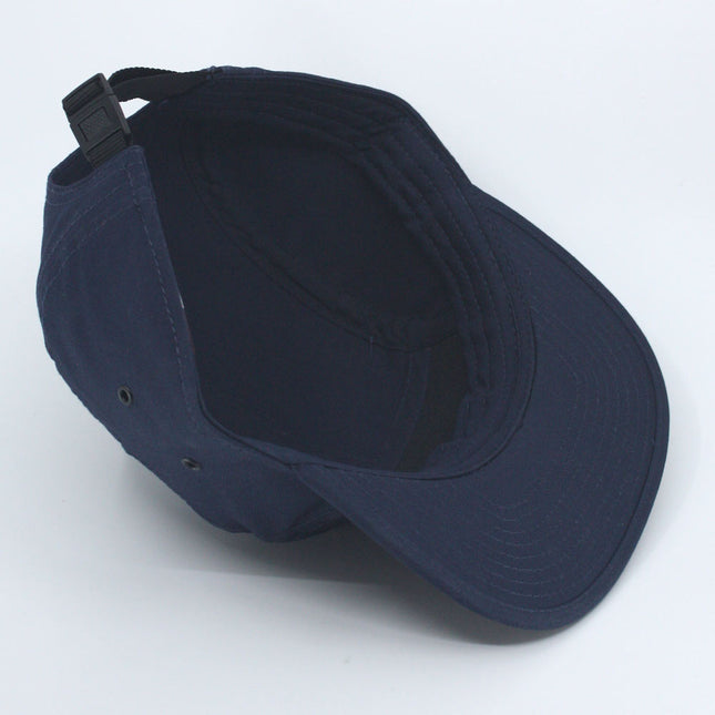 Solid Cotton Twill Square Flat Brim Adjustable 5 Panel Camper Cap
