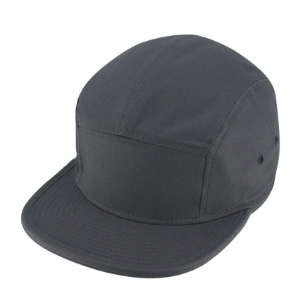Solid Cotton Twill Square Flat Brim Adjustable 5 Panel Camper Cap