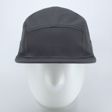 Solid Cotton Twill Square Flat Brim Adjustable 5 Panel Camper Cap