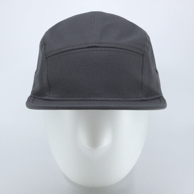 Solid Cotton Twill Square Flat Brim Adjustable 5 Panel Camper Cap
