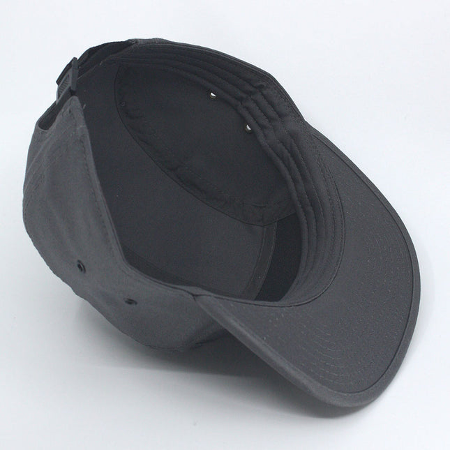 Solid Cotton Twill Square Flat Brim Adjustable 5 Panel Camper Cap