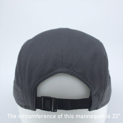 Solid Cotton Twill Square Flat Brim Adjustable 5 Panel Camper Cap