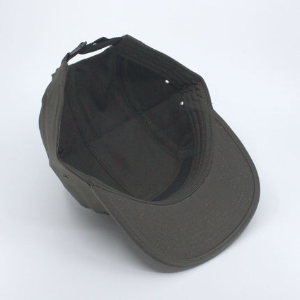 Solid Cotton Twill Square Flat Brim Adjustable 5 Panel Camper Cap