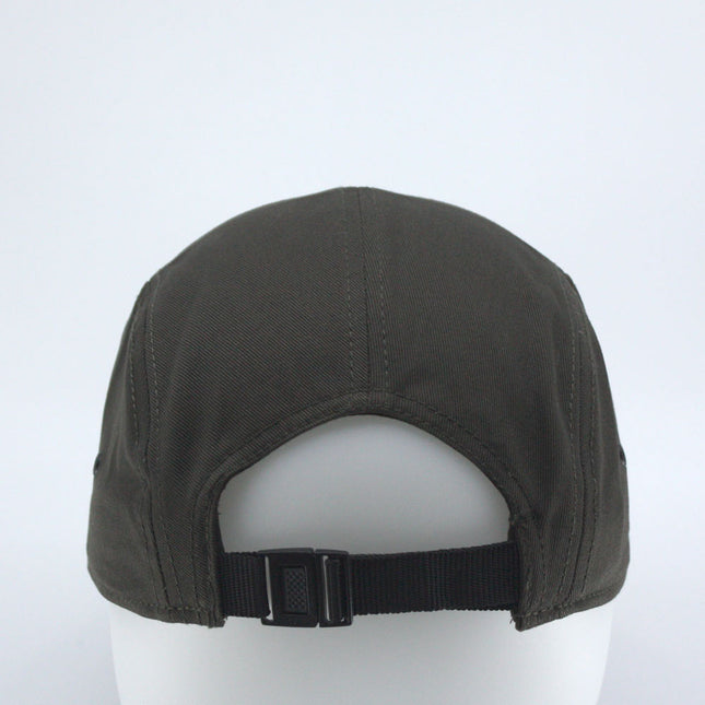Solid Cotton Twill Square Flat Brim Adjustable 5 Panel Camper Cap