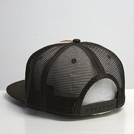 Cork Square Flat Visor 5 Panel Mesh Adjustable Snapback Trucker Caps
