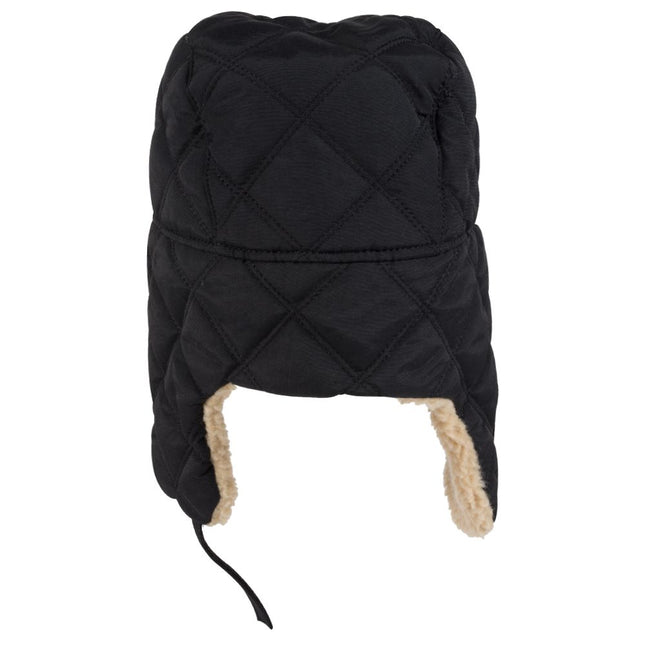 Quilted Shell with Shearling Faux Fur Lining Winter Trooper Hunting Hat
