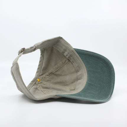 Ponytail Open Back Washed Cotton Adjustable Baseball Pickleball Sports Cap