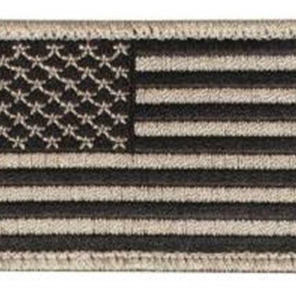 American Flag Patch  Hook Back - Black Khaki