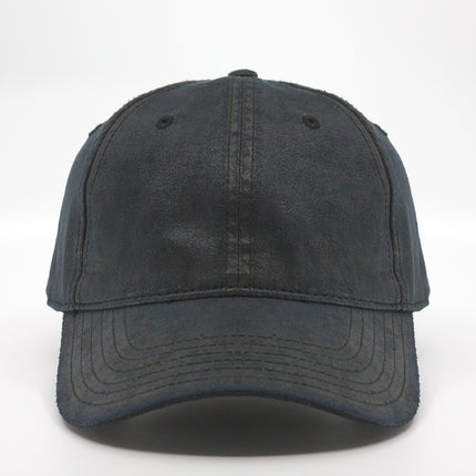 Heavy Washed Wax Coated Unstructured Adjustable Low Profile Baseball Cap