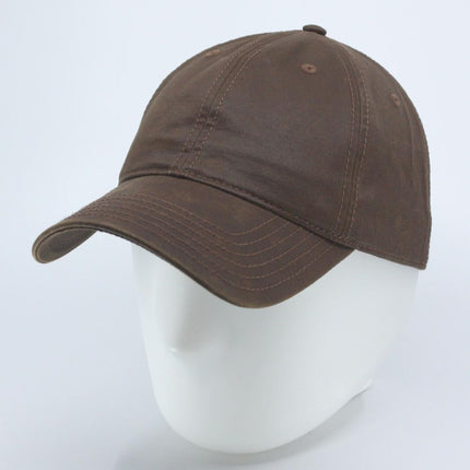 Heavy Washed Wax Coated Unstructured Adjustable Low Profile Baseball Cap