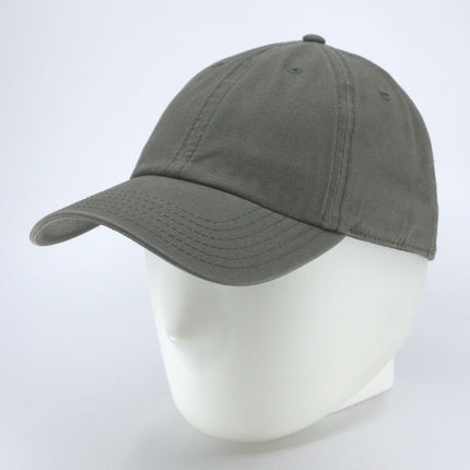 Washed Canvas Combed Cotton Twill Unstructured Adjustable Quick & Easy Snap-Button Strap Back Dad Hat Baseball Cap