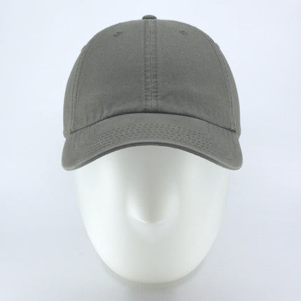 Washed Canvas Combed Cotton Twill Unstructured Adjustable Quick & Easy Snap-Button Strap Back Dad Hat Baseball Cap