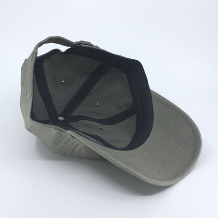 Washed Canvas Combed Cotton Twill Unstructured Adjustable Quick & Easy Snap-Button Strap Back Dad Hat Baseball Cap