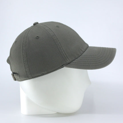 Washed Canvas Combed Cotton Twill Unstructured Adjustable Quick & Easy Snap-Button Strap Back Dad Hat Baseball Cap
