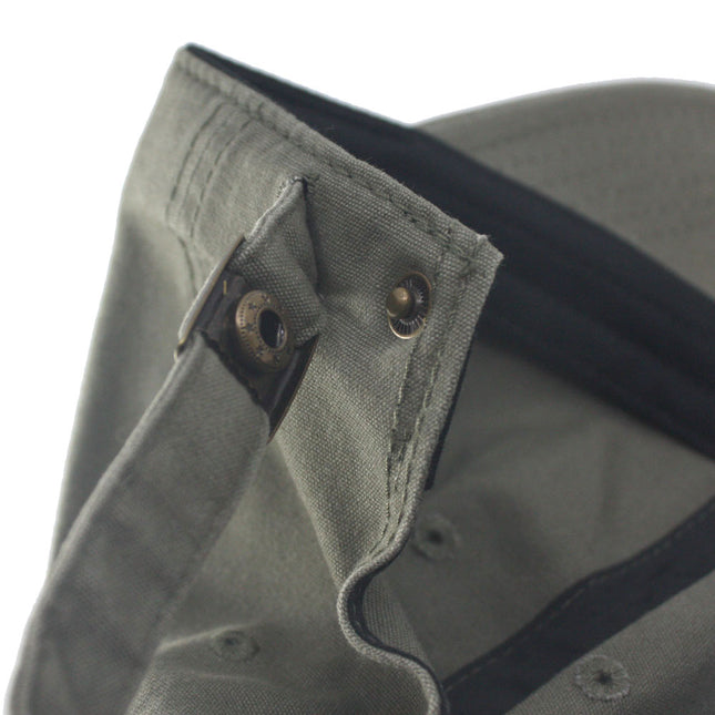Washed Canvas Combed Cotton Twill Unstructured Adjustable Quick & Easy Snap-Button Strap Back Dad Hat Baseball Cap