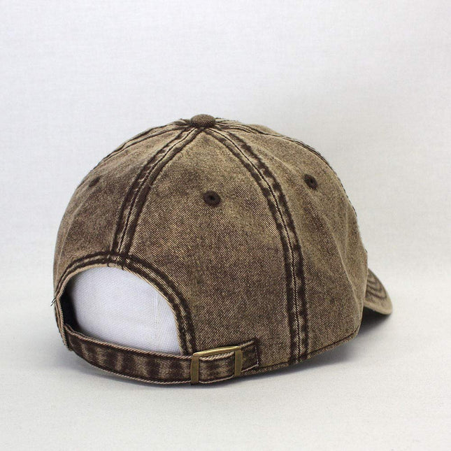 Snow Washed Cotton Twill Low Profile Adjustable Baseball Cap