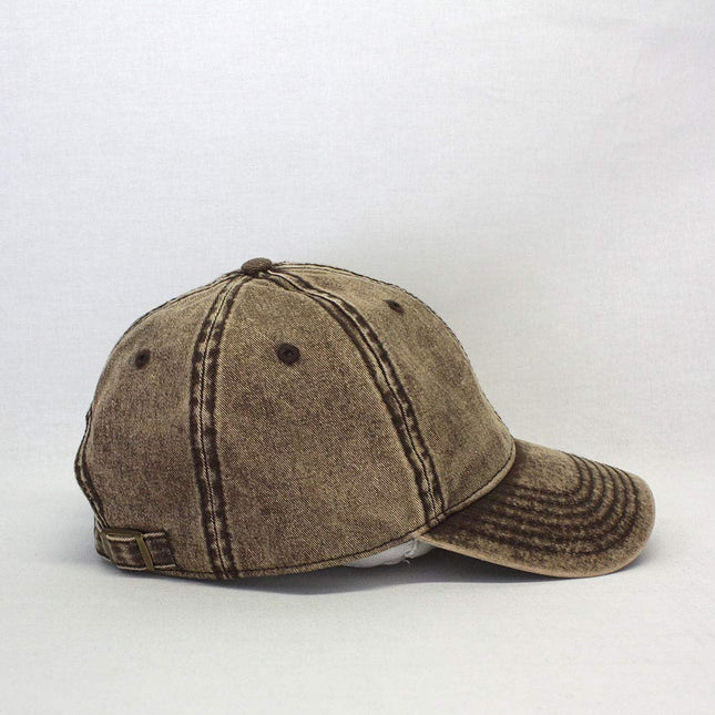 Snow Washed Cotton Twill Low Profile Adjustable Baseball Cap