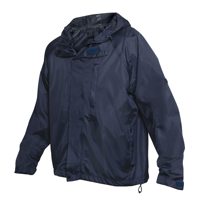 Rothco Packable Foldable Rain Coat Jacket Navy