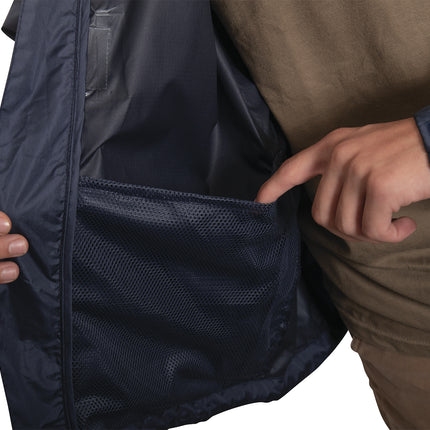 Rothco Packable Foldable Rain Coat Jacket Navy