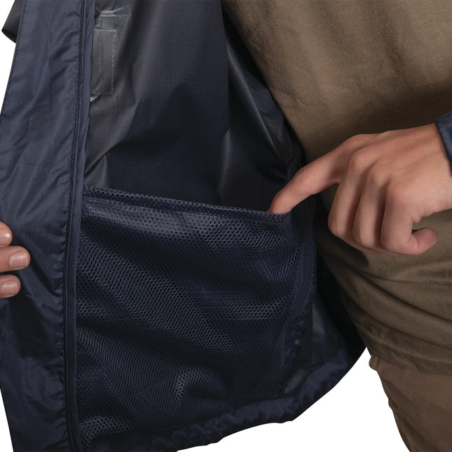 Rothco Packable Foldable Rain Coat Jacket Navy