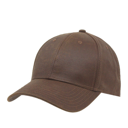 Heavy Washed Wax Coated Structured Adjustable Low Profile Baseball Cap