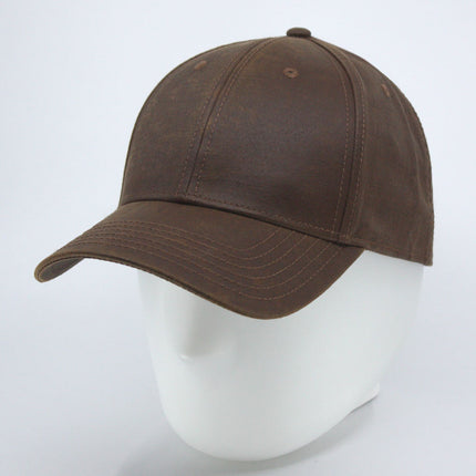 Heavy Washed Wax Coated Structured Adjustable Low Profile Baseball Cap