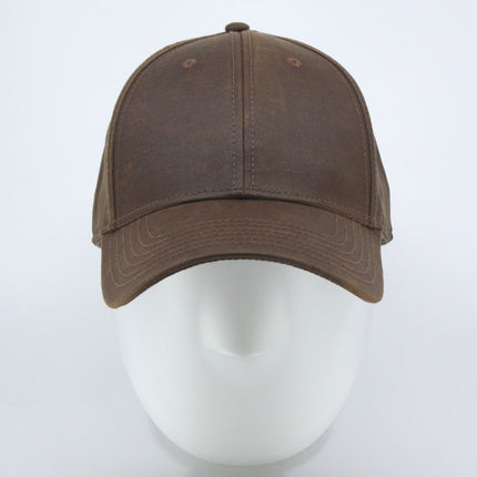 Heavy Washed Wax Coated Structured Adjustable Low Profile Baseball Cap