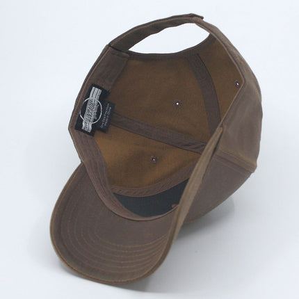 Heavy Washed Wax Coated Structured Adjustable Low Profile Baseball Cap