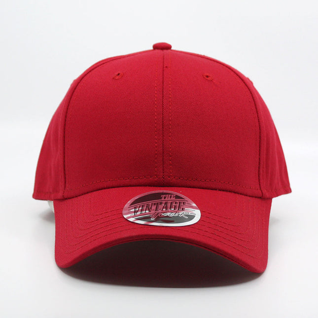 Structured Low Profile Baseball Cap - 100% Cotton Twill
