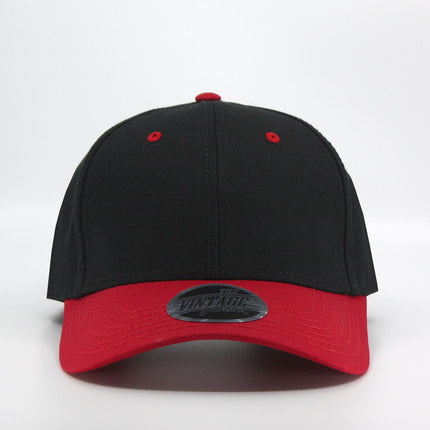 Two Tone Structured Low Profile Baseball Cap - 100% Cotton Twill