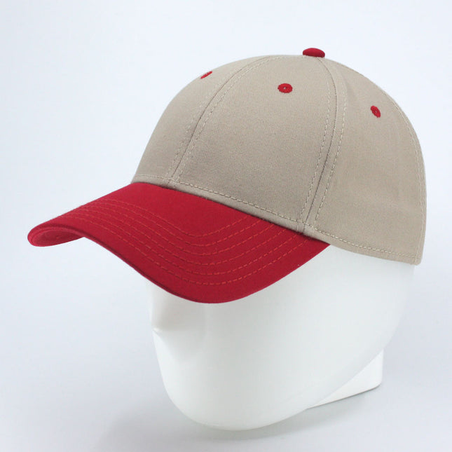 Two Tone Structured Low Profile Baseball Cap - 100% Cotton Twill