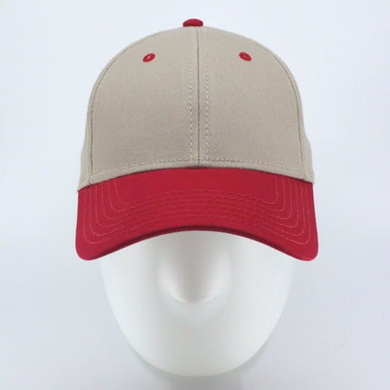 Two Tone Structured Low Profile Baseball Cap - 100% Cotton Twill