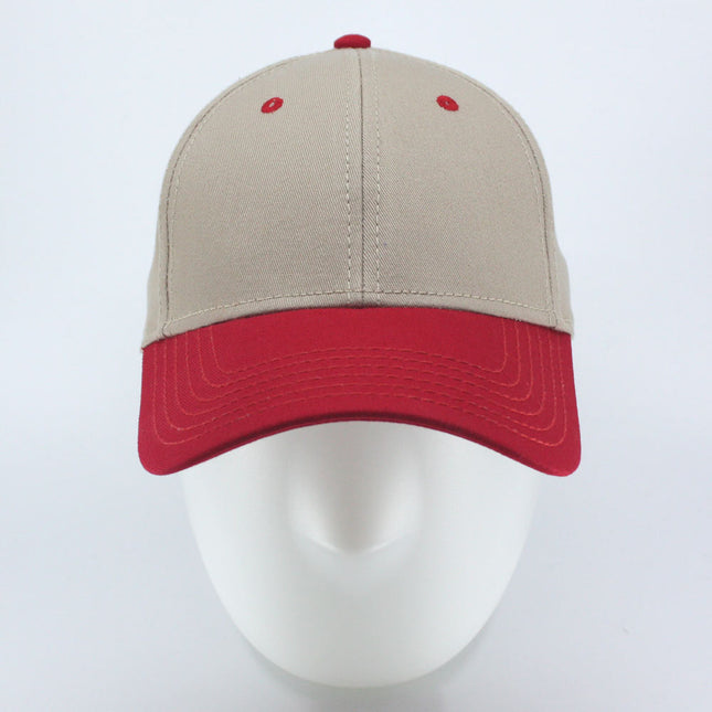 Two Tone Structured Low Profile Baseball Cap - 100% Cotton Twill