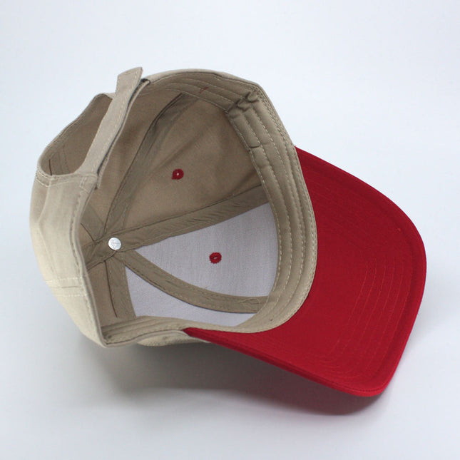 Two Tone Structured Low Profile Baseball Cap - 100% Cotton Twill