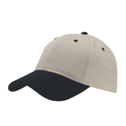 Two Tone Structured Low Profile Baseball Cap - 100% Cotton Twill