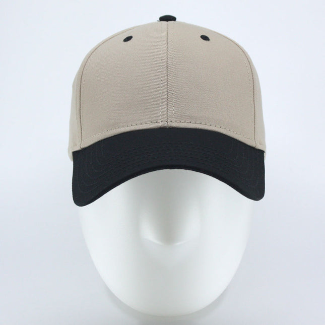 Two Tone Structured Low Profile Baseball Cap - 100% Cotton Twill