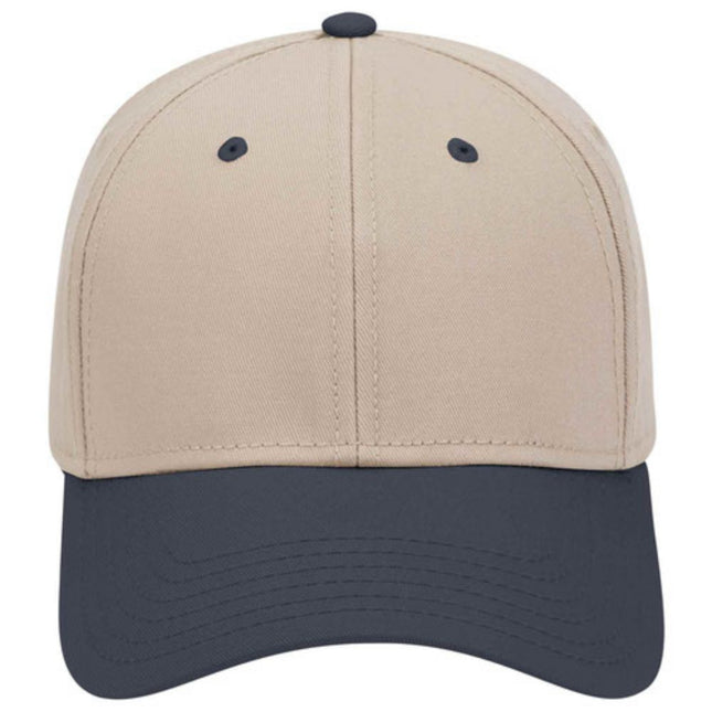 Two Tone Structured Low Profile Baseball Cap - 100% Cotton Twill