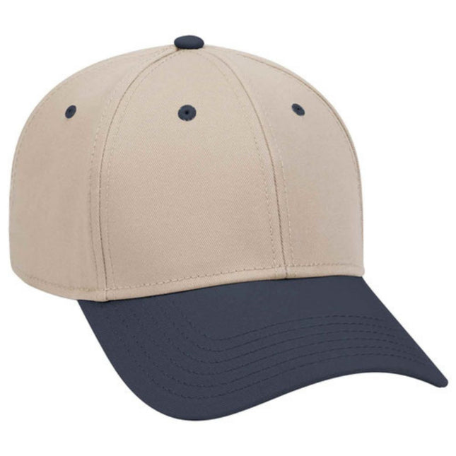 Two Tone Structured Low Profile Baseball Cap - 100% Cotton Twill