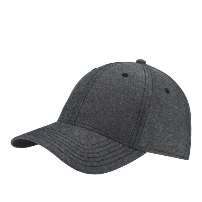 Chambray Cotton Structured Low Profile Baseball Cap