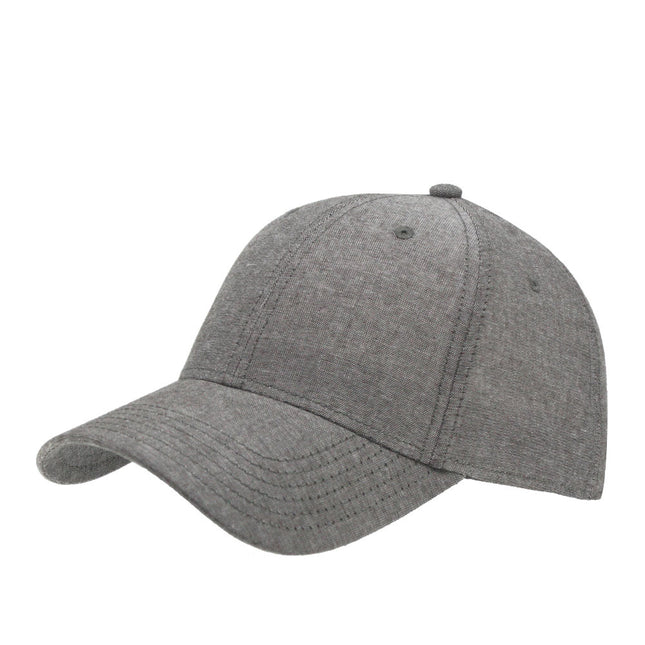 Chambray Cotton Structured Low Profile Baseball Cap