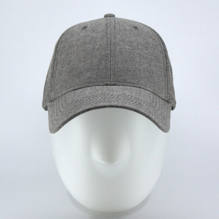 Chambray Cotton Structured Low Profile Baseball Cap