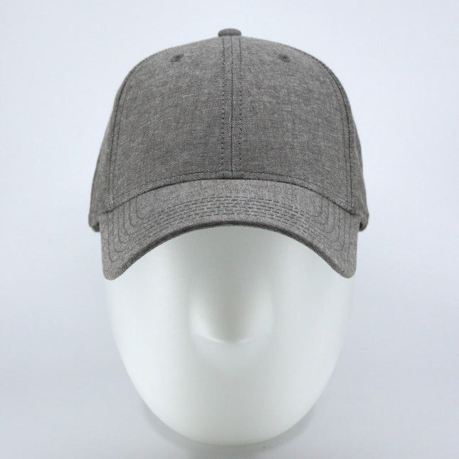Chambray Cotton Structured Low Profile Baseball Cap
